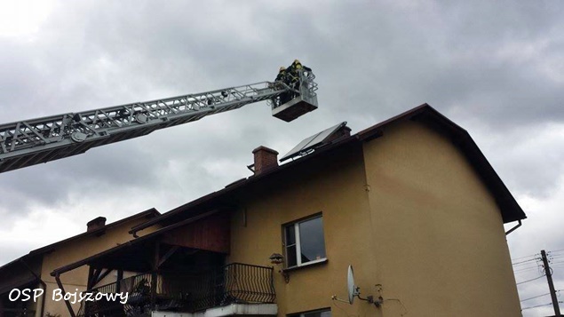 POŻAR SADZY W KOMINIE W BOJSZOWACH NOWYCH POŻAR SADZY W KOMINIE W BOJSZOWACH NOWYCH