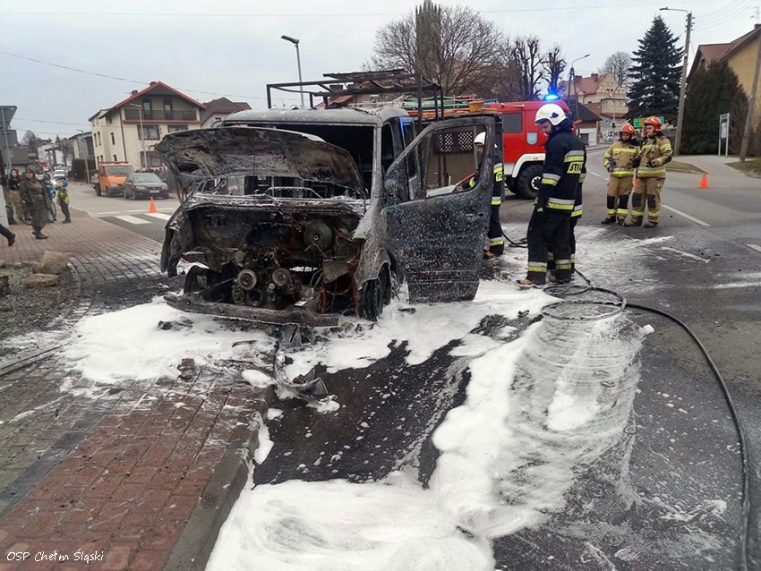 POŻAR SAMOCHODU NA UL. BRATA ALBERTA W IMIELINIE POŻAR SAMOCHODU NA UL. BRATA ALBERTA W IMIELINIE
