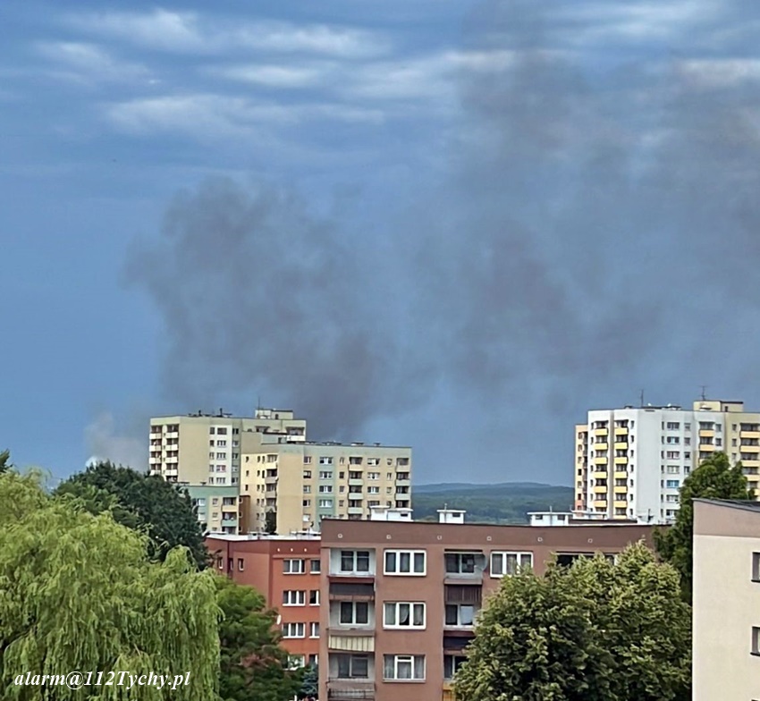 POŻAR ŚMIECI I OPON PRZY GARAŻACH NA UL. SKALNEJ POŻAR ŚMIECI I OPON PRZY GARAŻACH NA UL. SKALNEJ