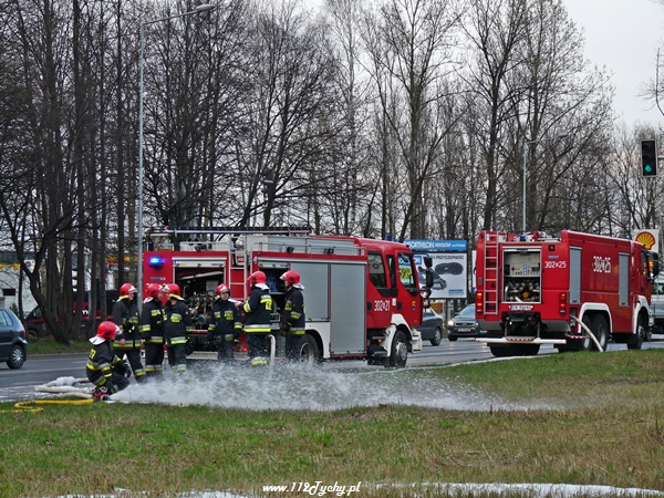 Pożar ciężarówki w Katowicach Pożar ciężarówki w Katowicach