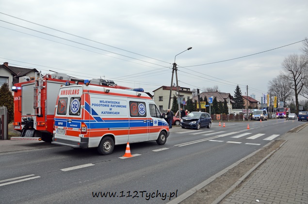 Zderzenie osobówek w Bieruniu Zderzenie osobówek w Bieruniu